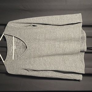 American Eagle Small Soft and Sexy Plush Long Sleeve V-neck Shirt Top Gray